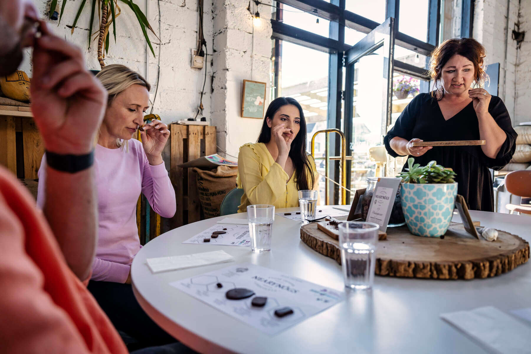 Customers enjoying their Master Craft Chocolate experience 