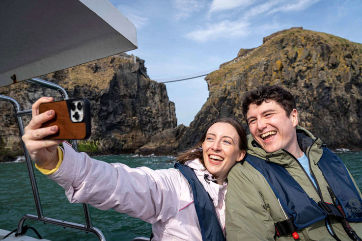 Young couple recording their scuba diving experience